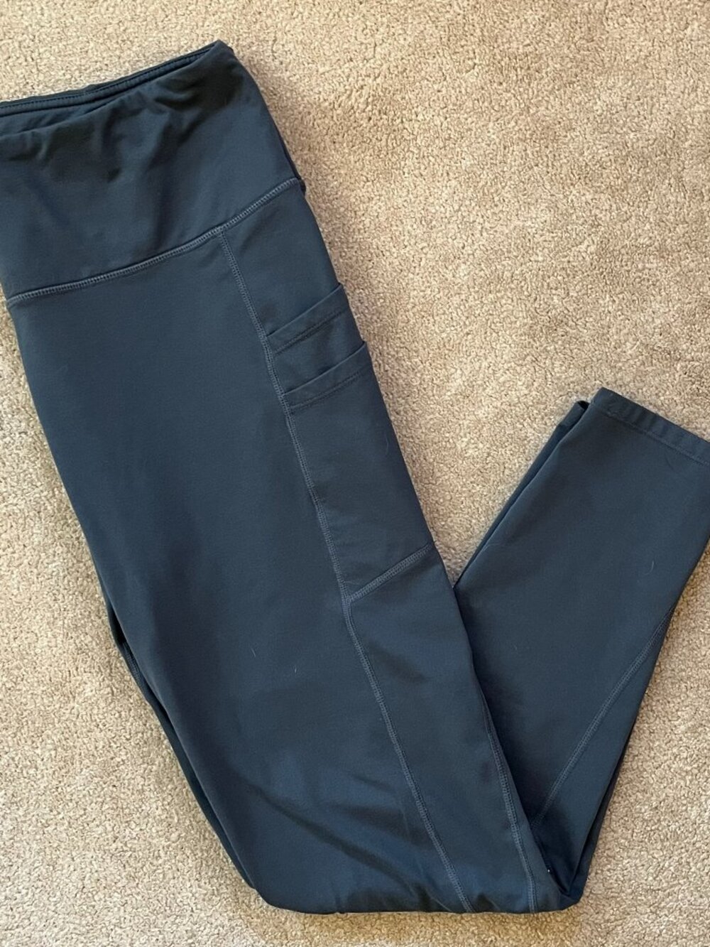 Baleaf Women's Dark Gray Leggings Pockets Size XL Activewear Athleisure Yoga